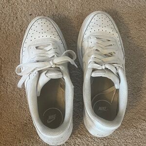 Nike Perforated White Lace-Up Sneakers